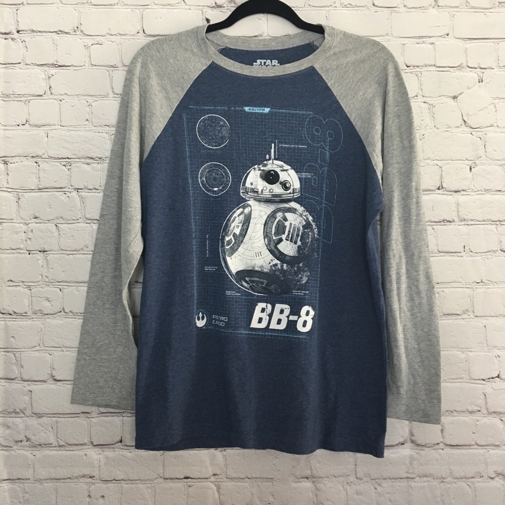 Star Wars Mens Long Sleeve BB8 Tee.